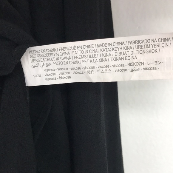 Stradivarius Black Viscose Blouse with Buttons - Picture 8 of 11